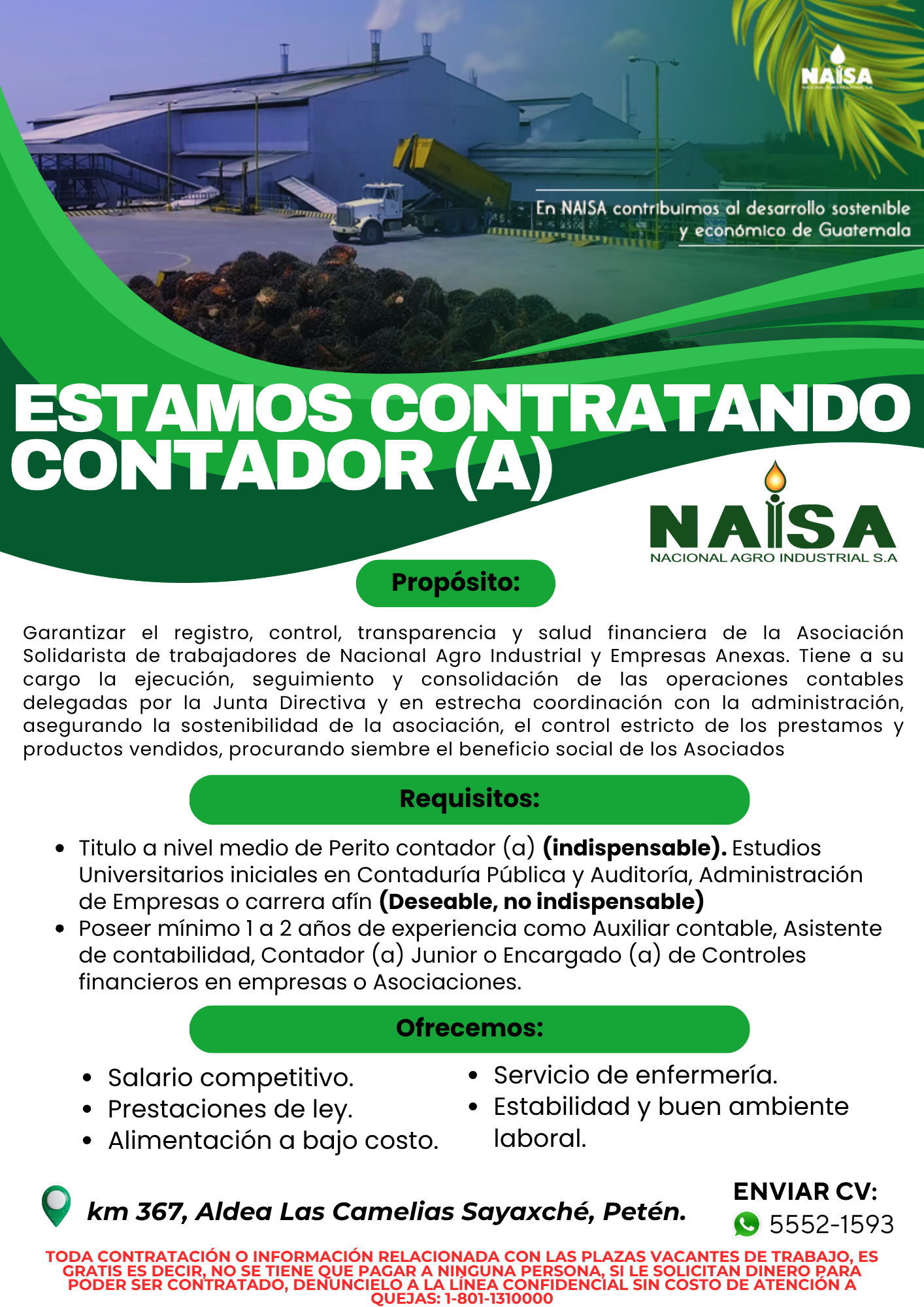 Publicación de plaza: Contador (a)